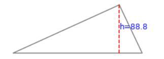 python实现输入三角形边长自动作图求面积案例
