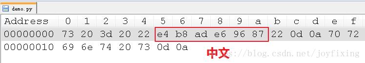 16 进制存储