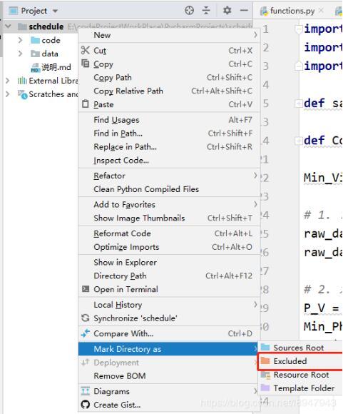 解决Pycharm中恢复被exclude的项目问题(pycharm source root)