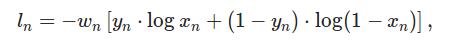 l(x,y)=-\sum y*logx=\left\{\begin{matrix} -logx , y=1& \\ 0,y=0& \end{matrix}\right.